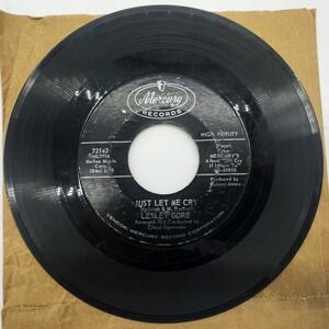 Vtg Lesley Gore Just Let Me Cry Judy's Turn To Cry 45 RPM Vinyl Record Mercury
